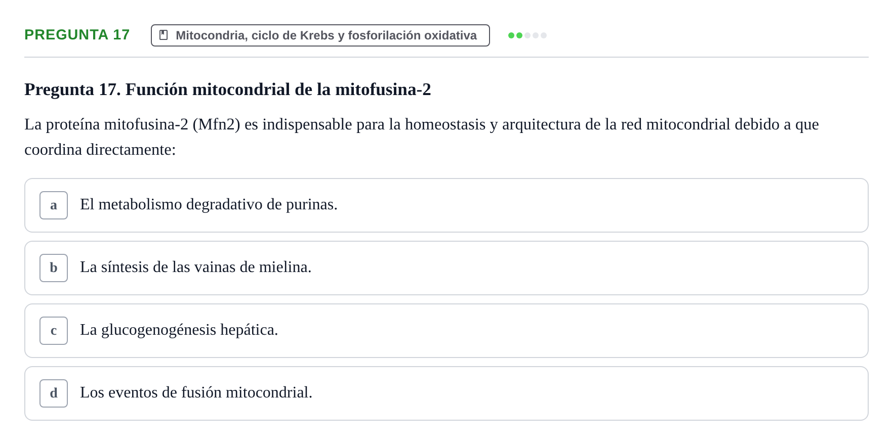 Enunciado: Pregunta 17