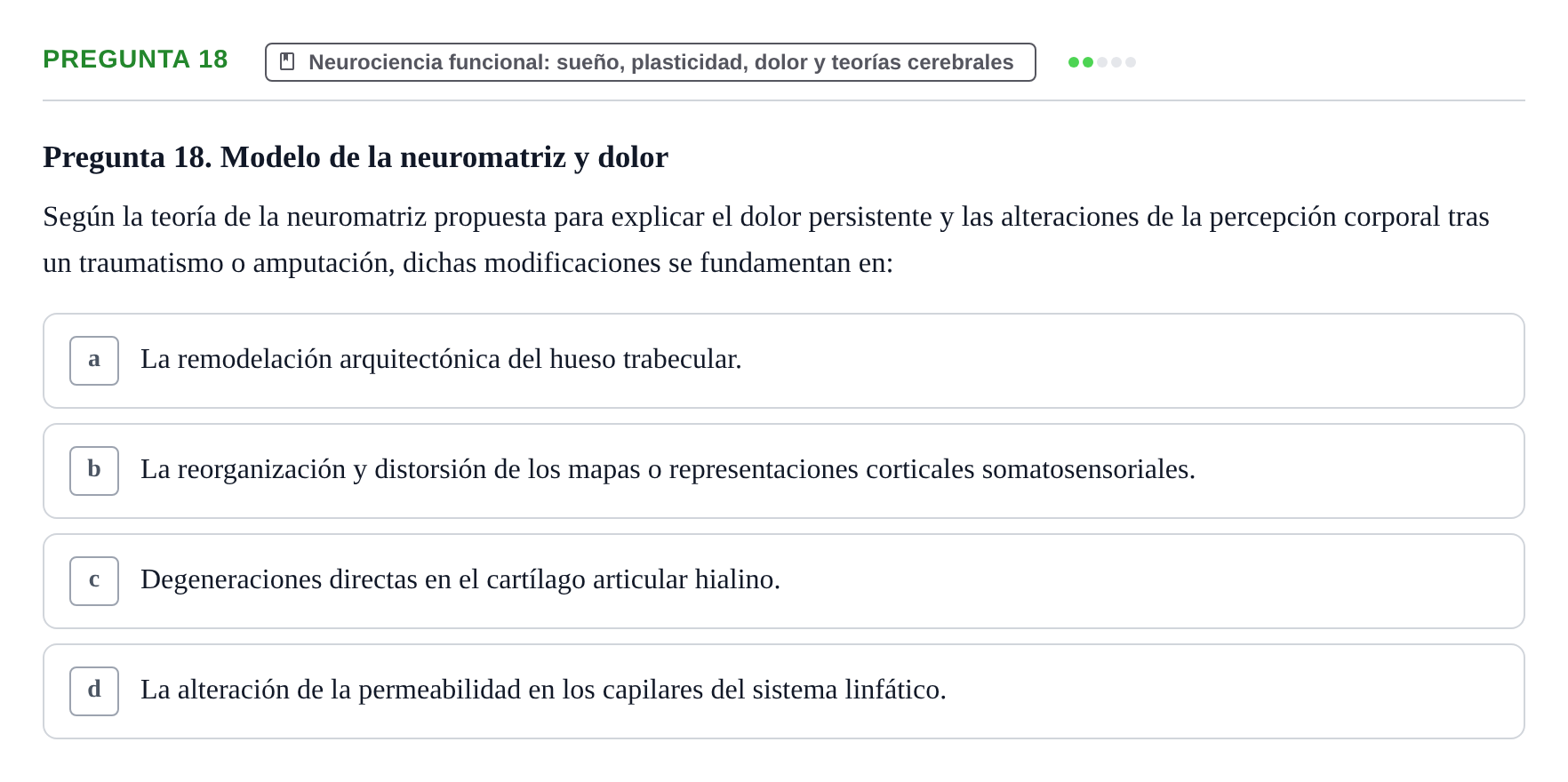 Enunciado: Pregunta 18