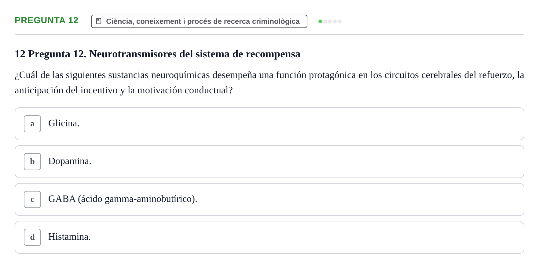Enunciado: Pregunta 12