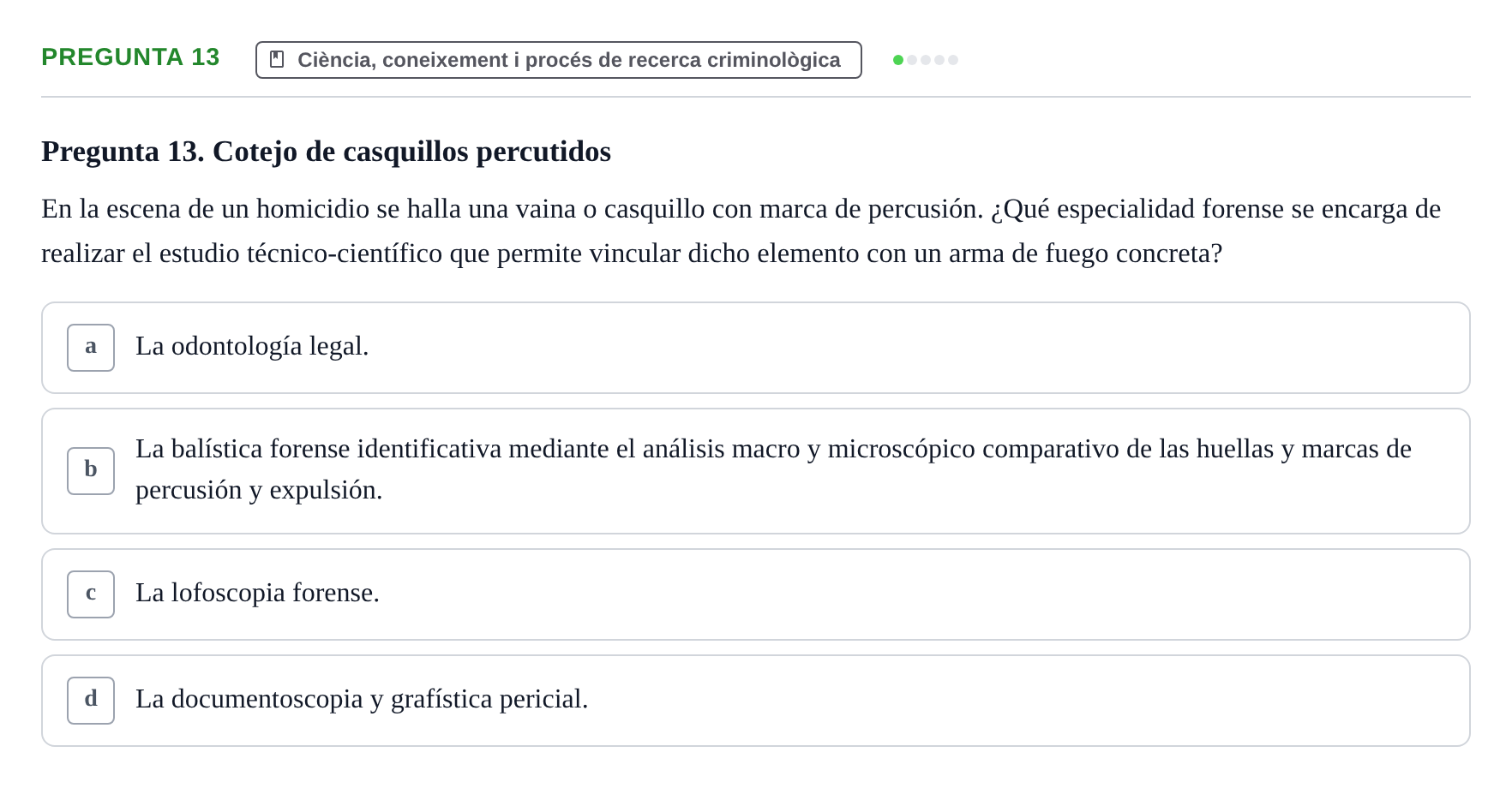 Enunciado: Pregunta 13