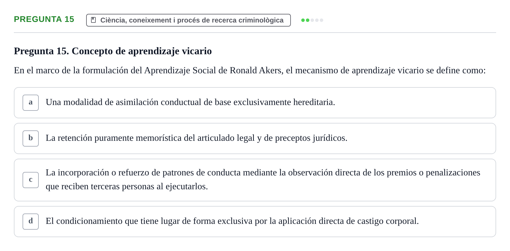 Enunciado: Pregunta 15