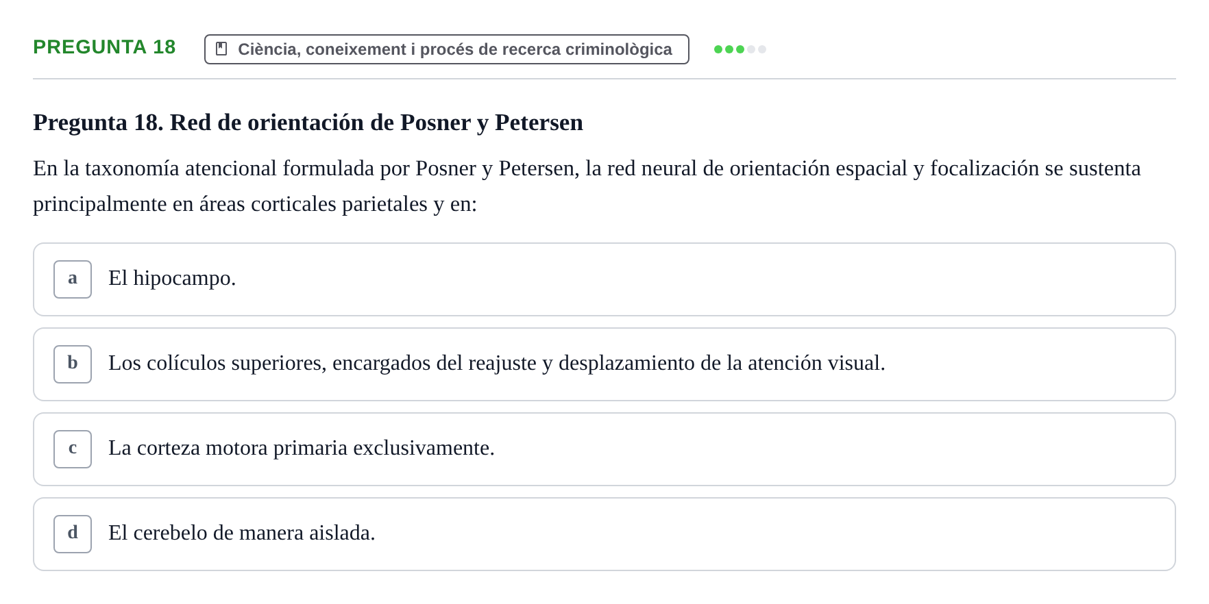 Enunciado: Pregunta 18