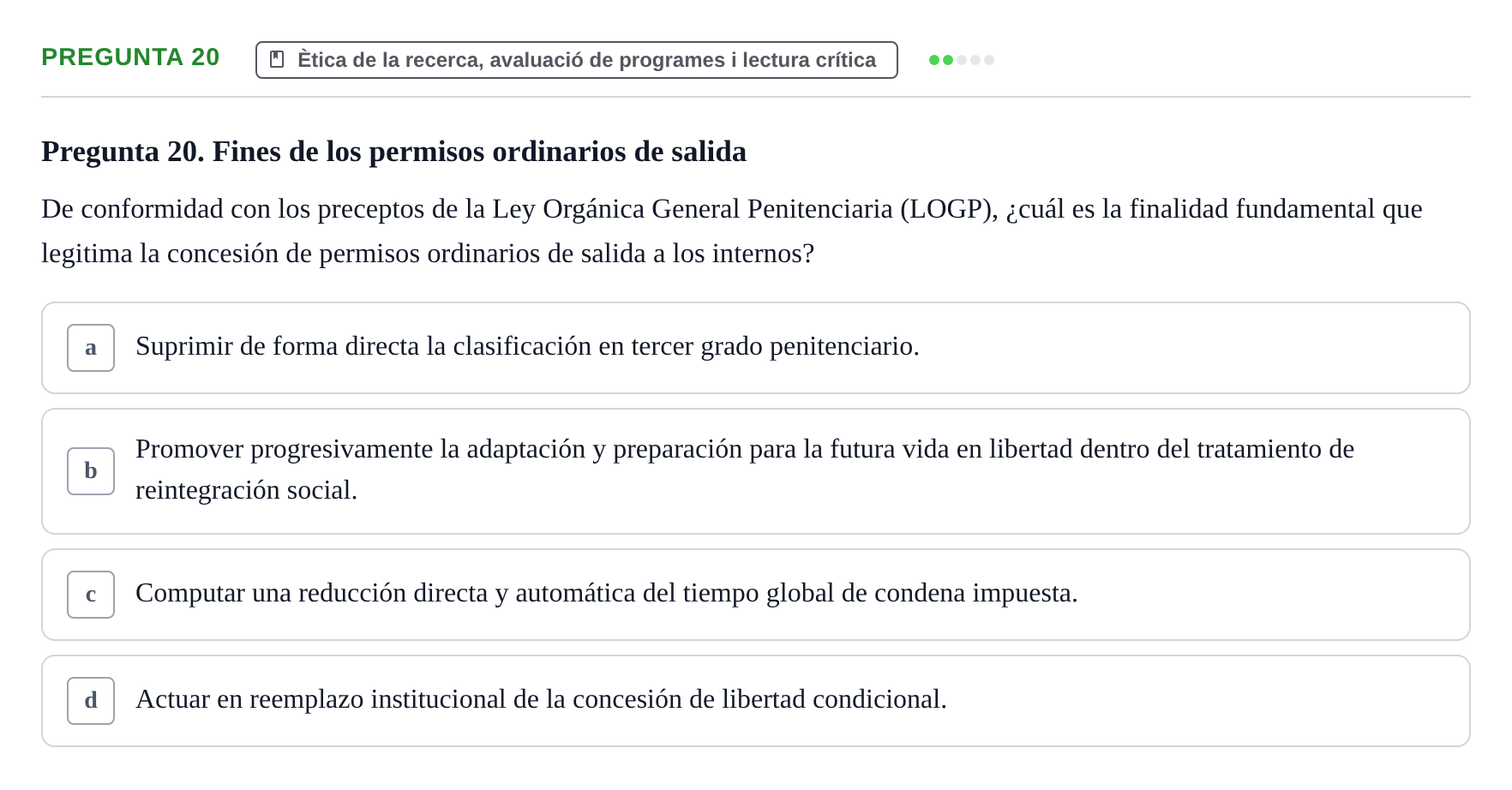 Enunciado: Pregunta 20