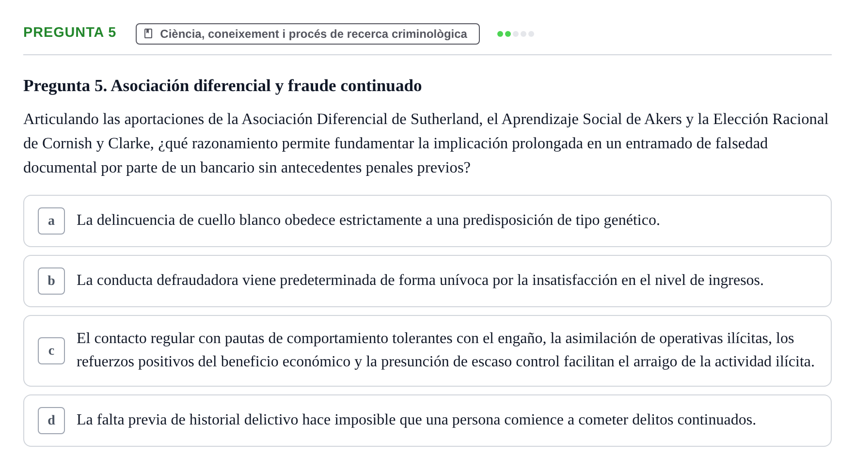 Enunciado: Pregunta 5