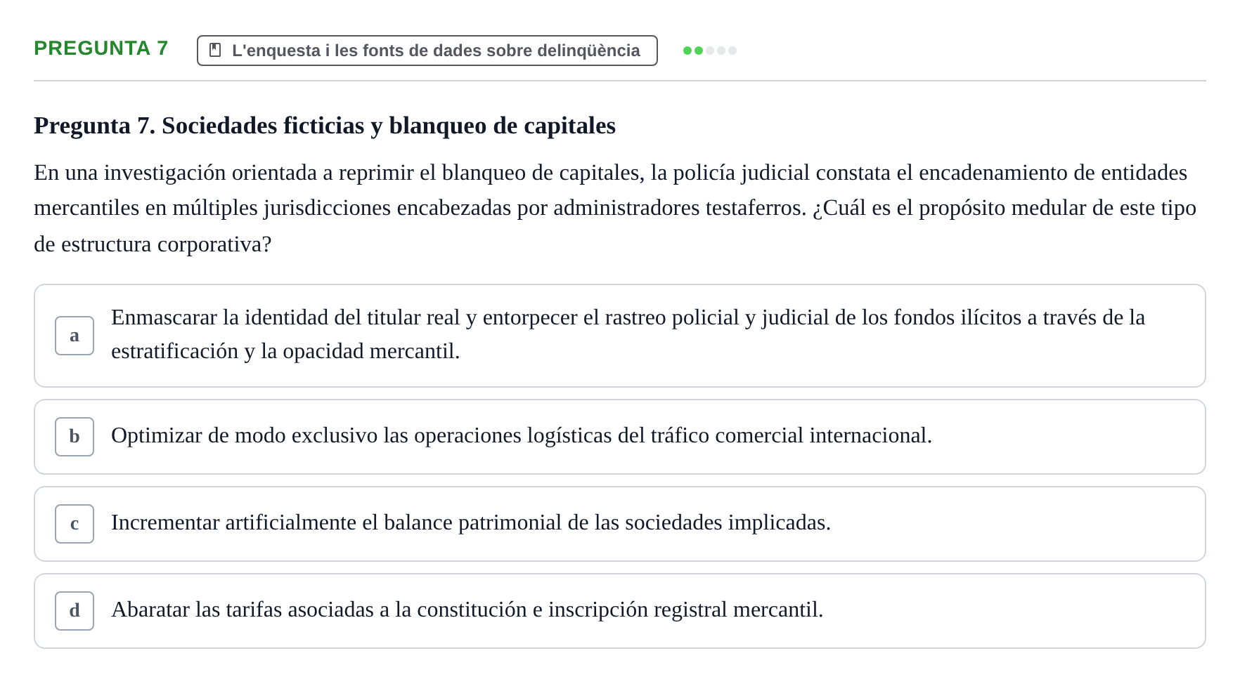 Enunciado: Pregunta 7