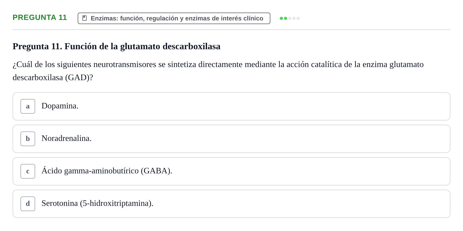 Enunciado: Pregunta 11