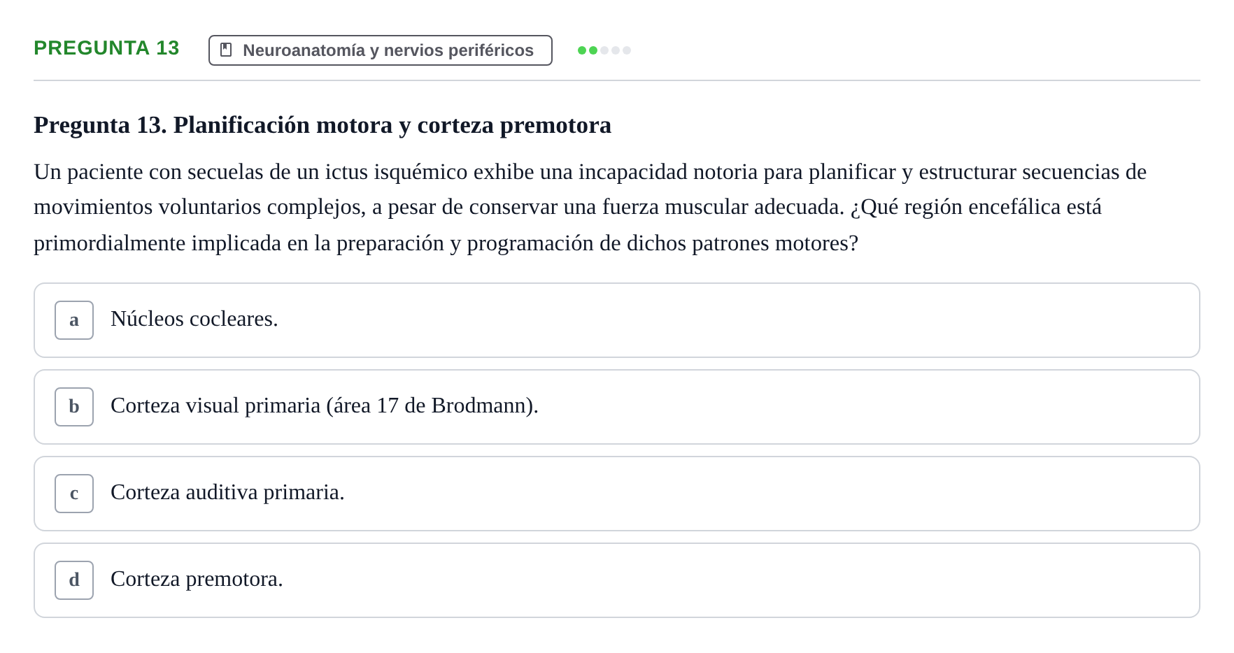 Enunciado: Pregunta 13