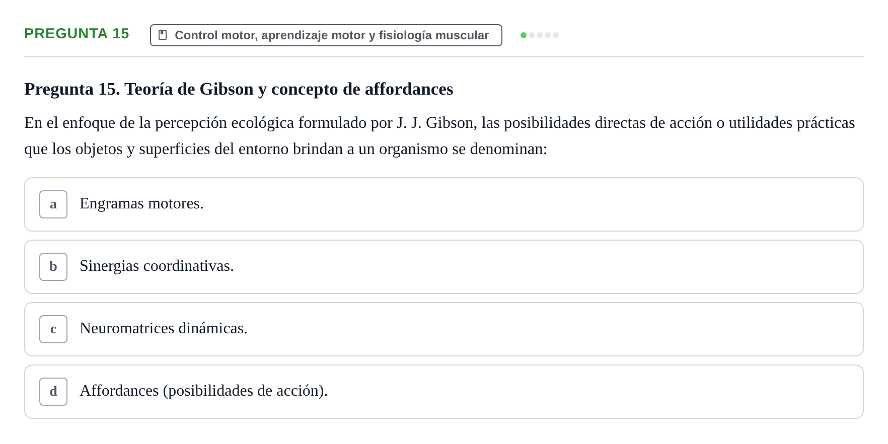 Enunciado: Pregunta 15