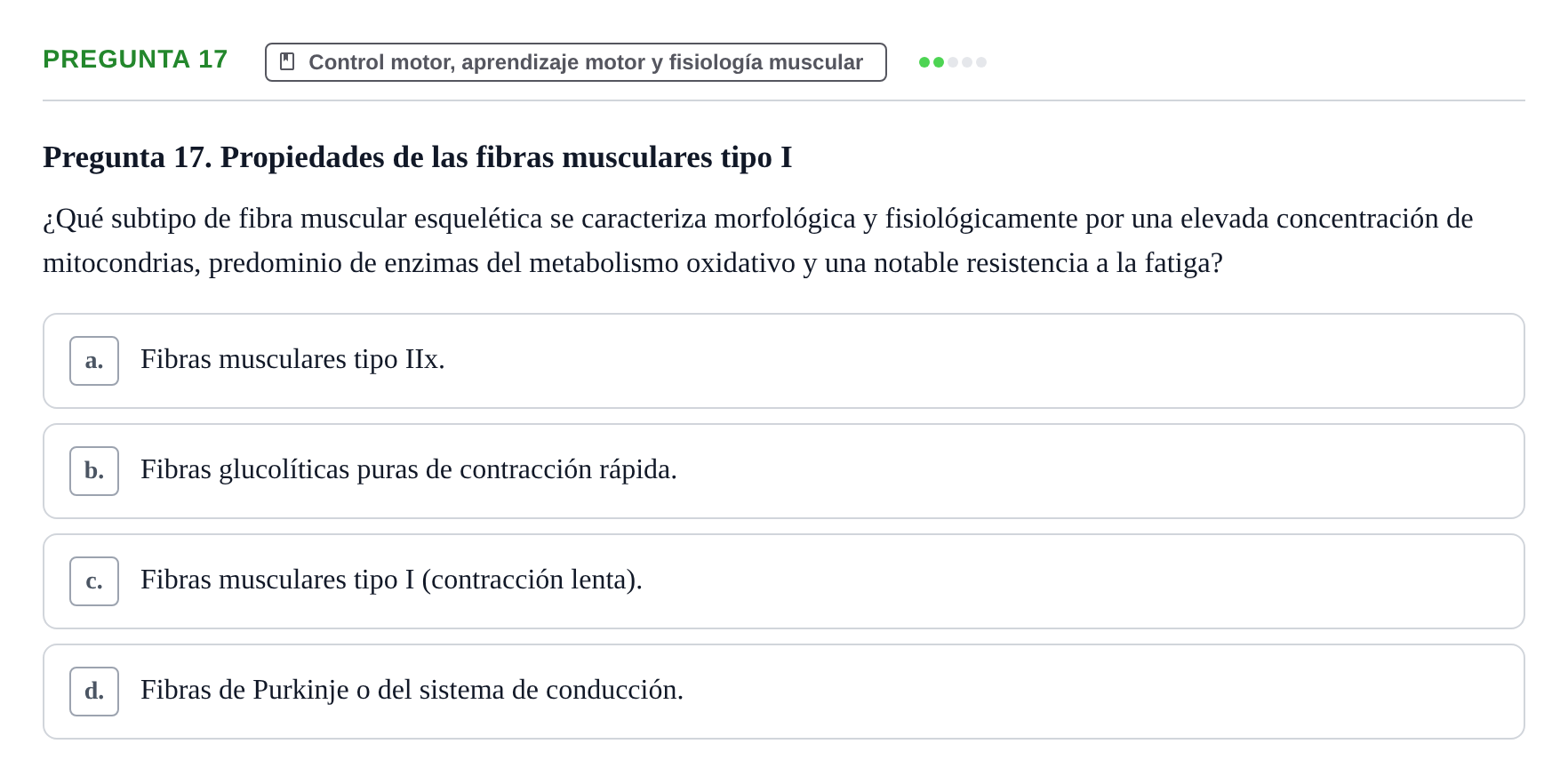 Enunciado: Pregunta 17