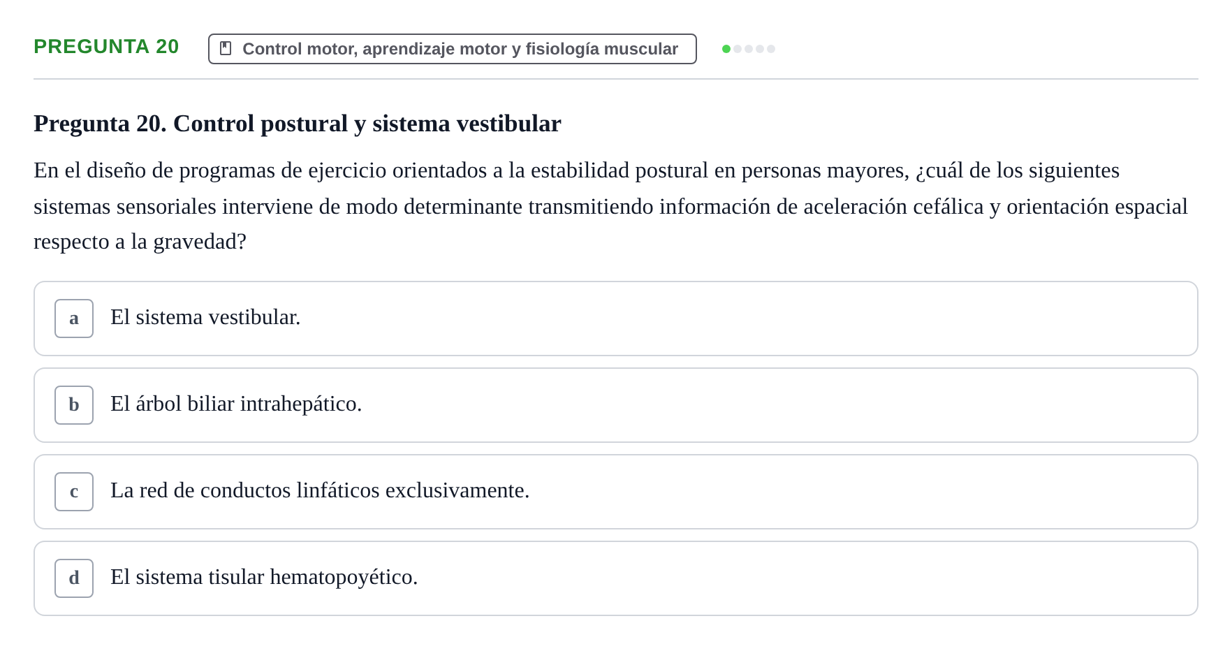 Enunciado: Pregunta 20