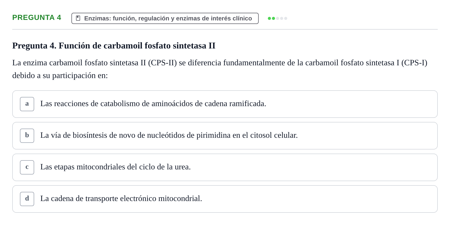 Enunciado: Pregunta 4