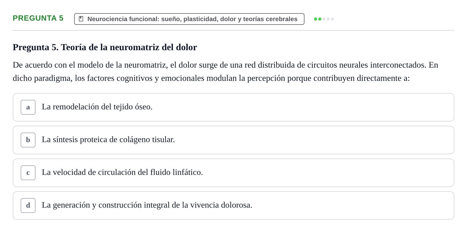 Enunciado: Pregunta 5