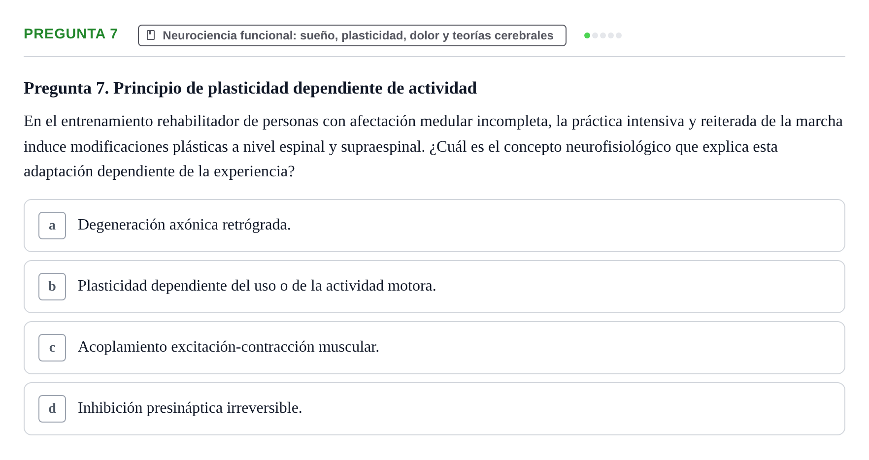 Enunciado: Pregunta 7