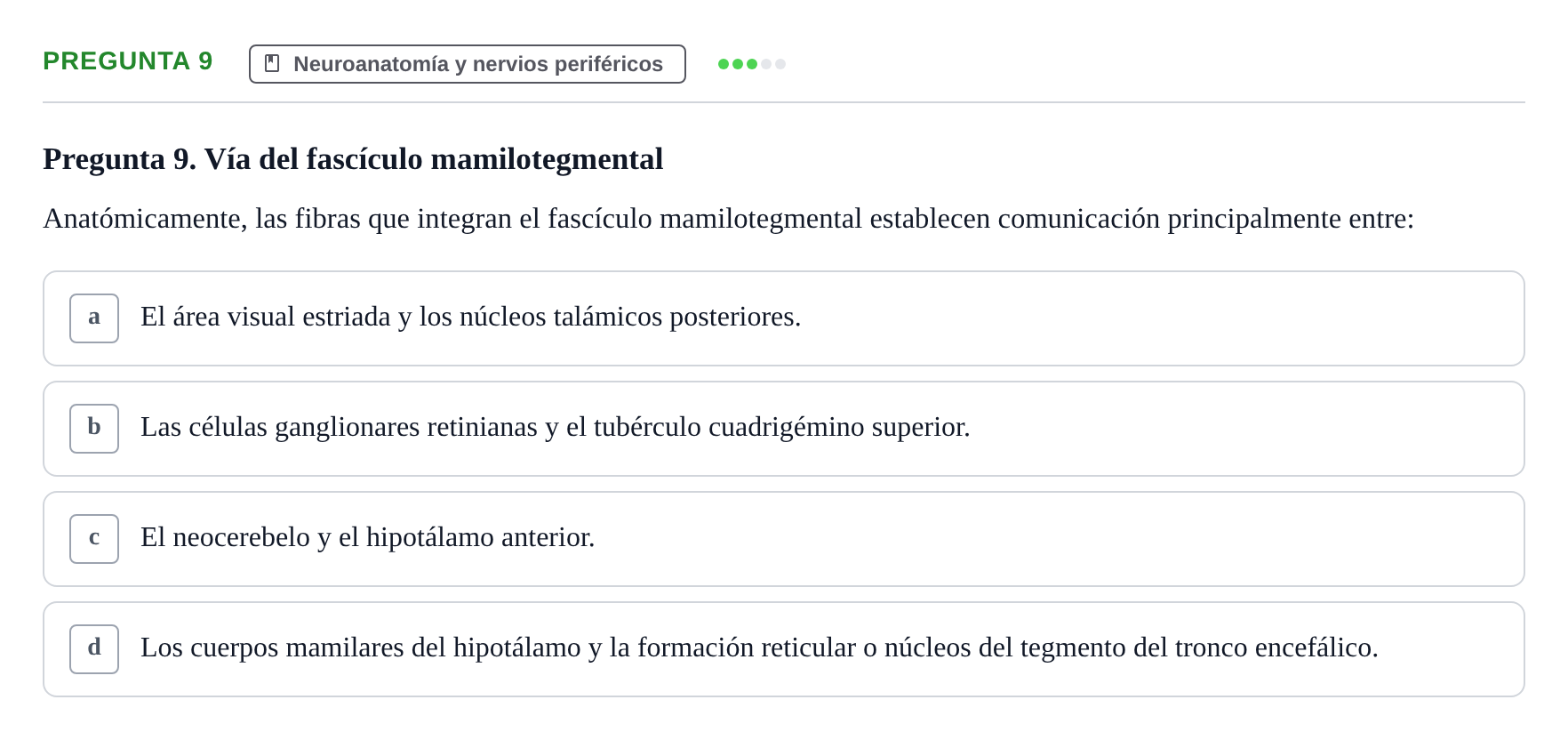 Enunciado: Pregunta 9
