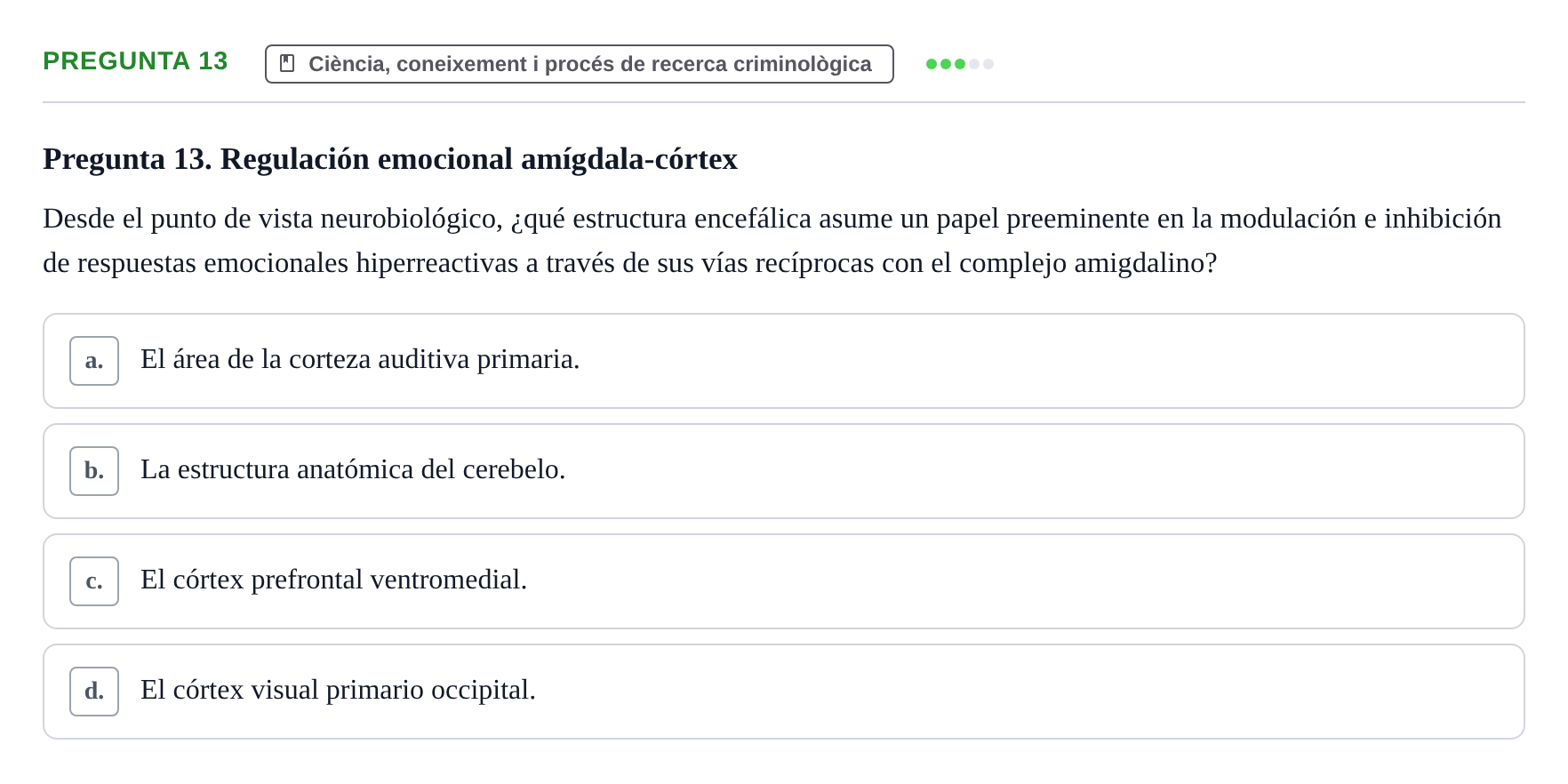 Enunciado: Pregunta 13