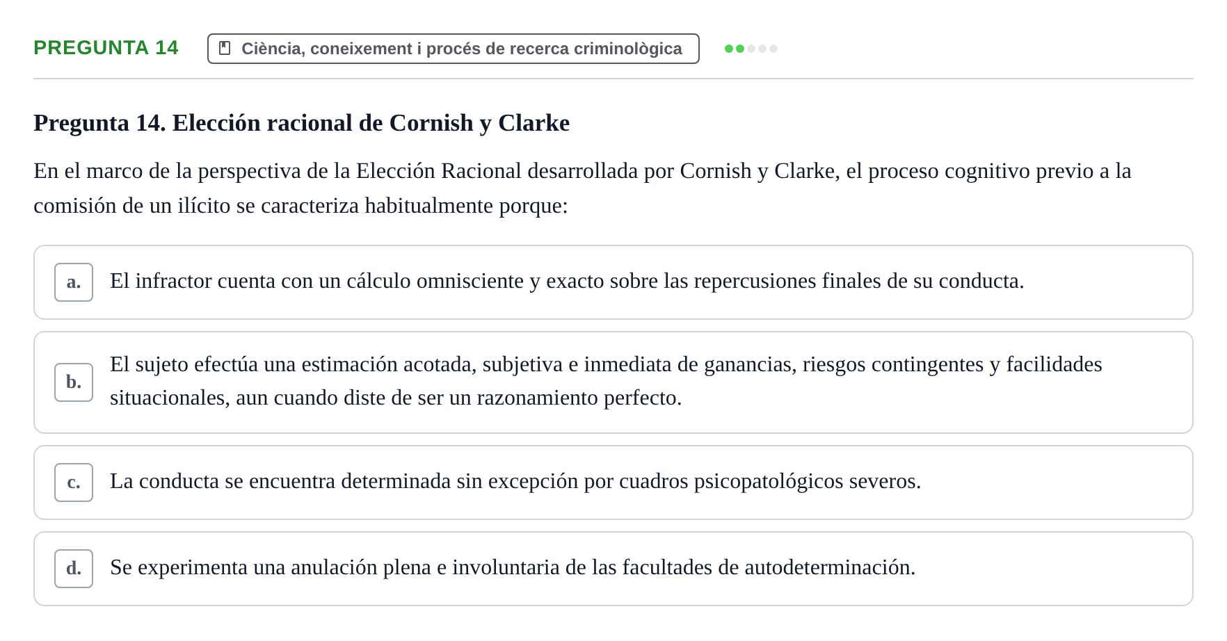 Enunciado: Pregunta 14