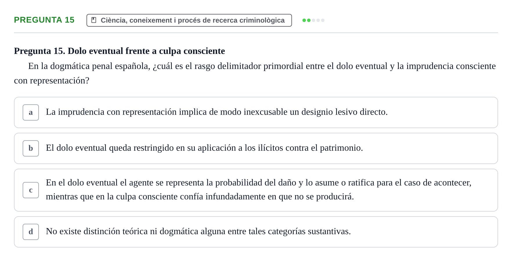 Enunciado: Pregunta 15