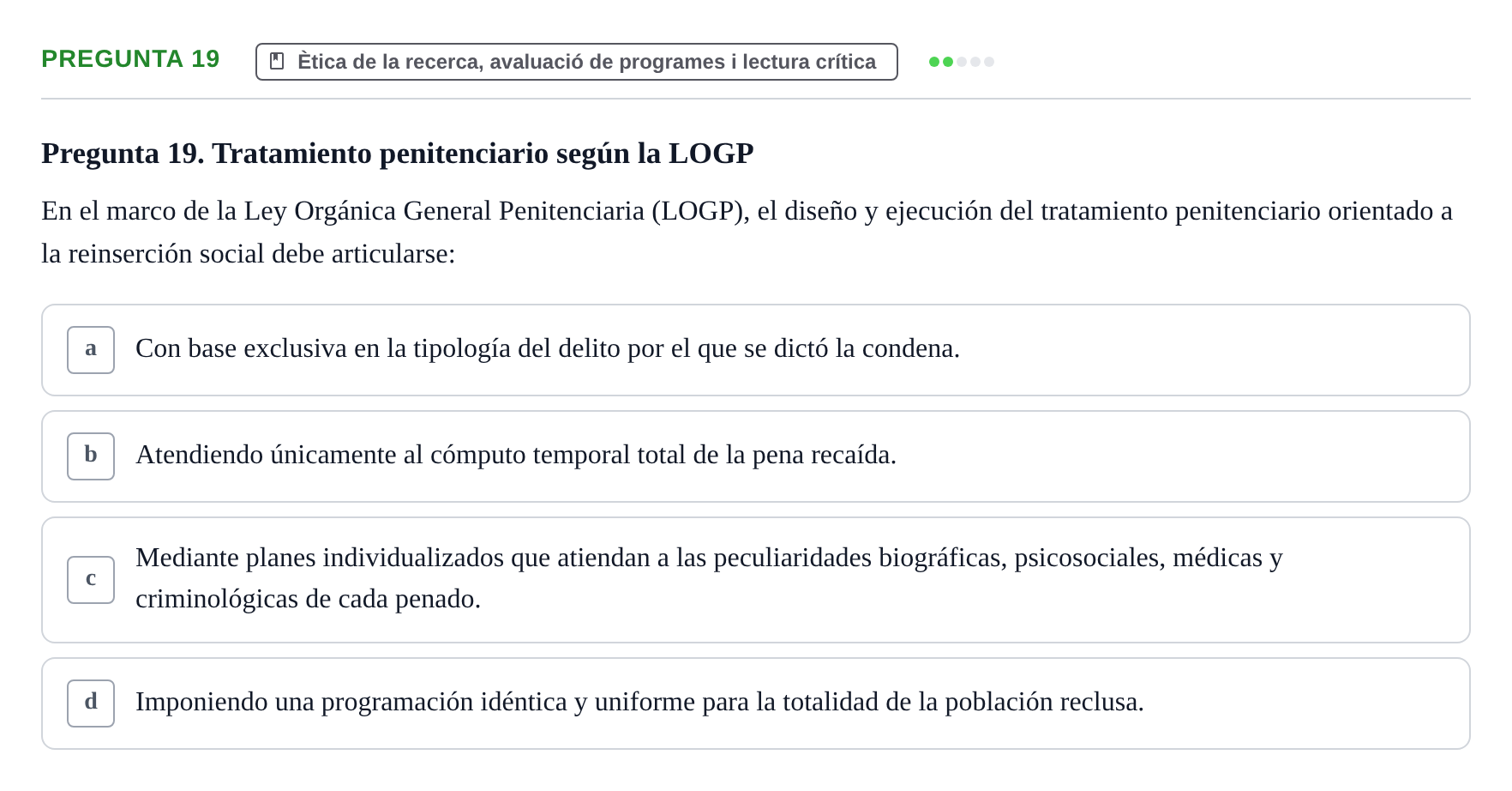 Enunciado: Pregunta 19