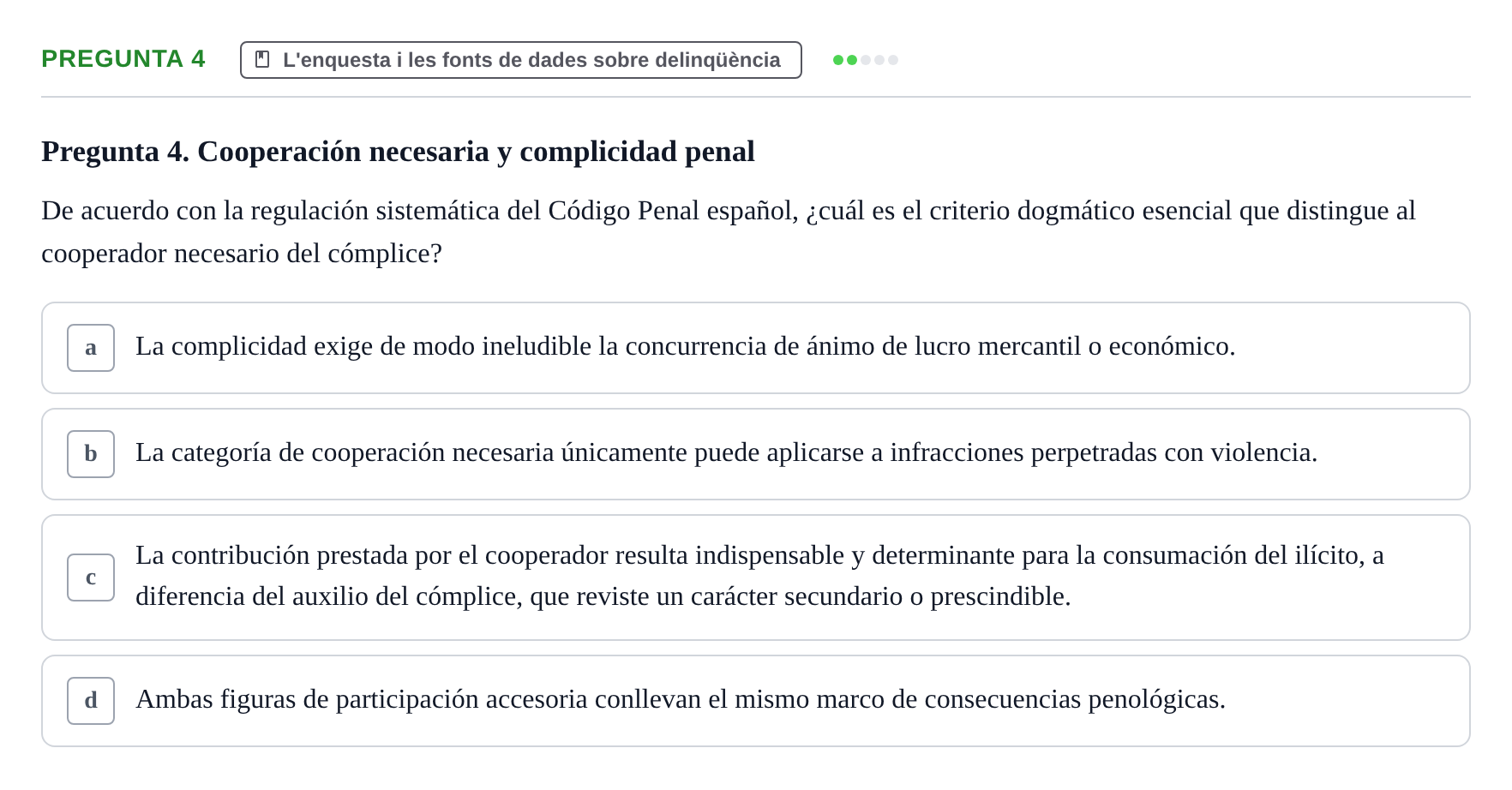 Enunciado: Pregunta 4