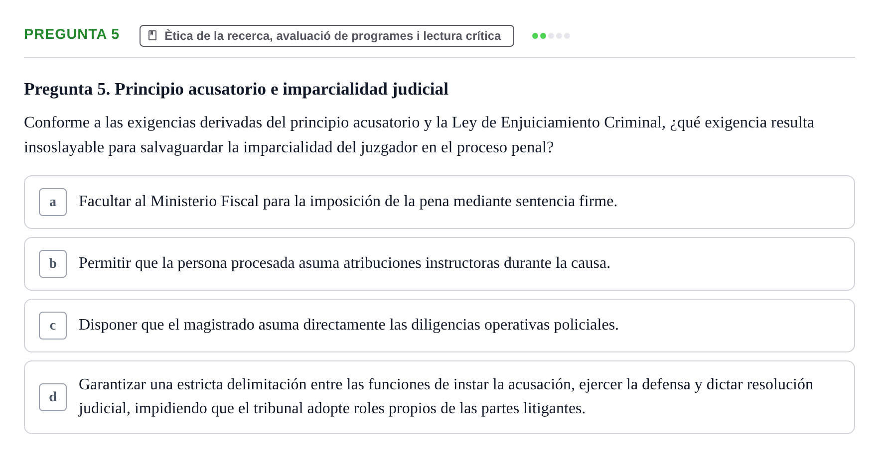 Enunciado: Pregunta 5
