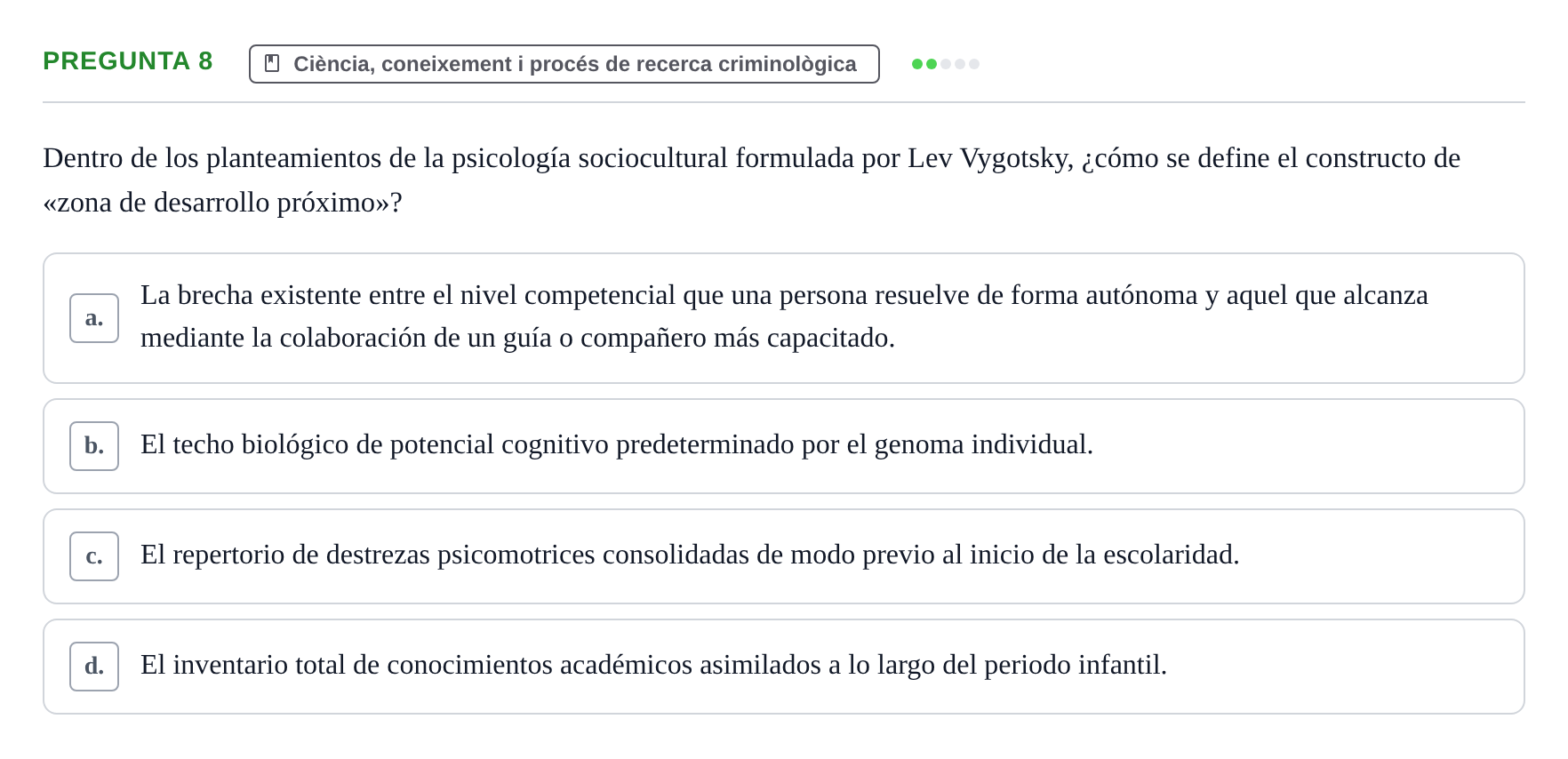 Enunciado: Pregunta 8