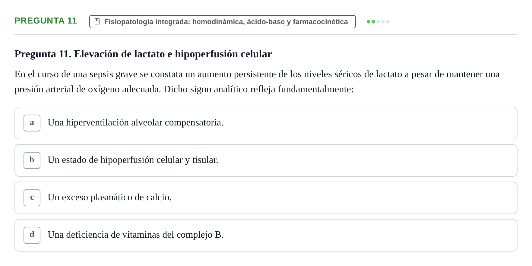 Enunciado: Pregunta 11