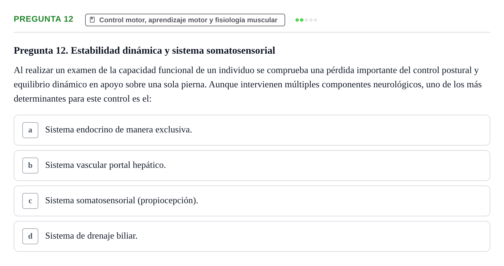 Enunciado: Pregunta 12