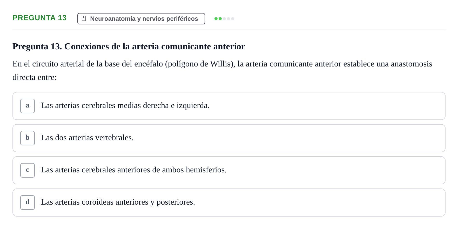Enunciado: Pregunta 13