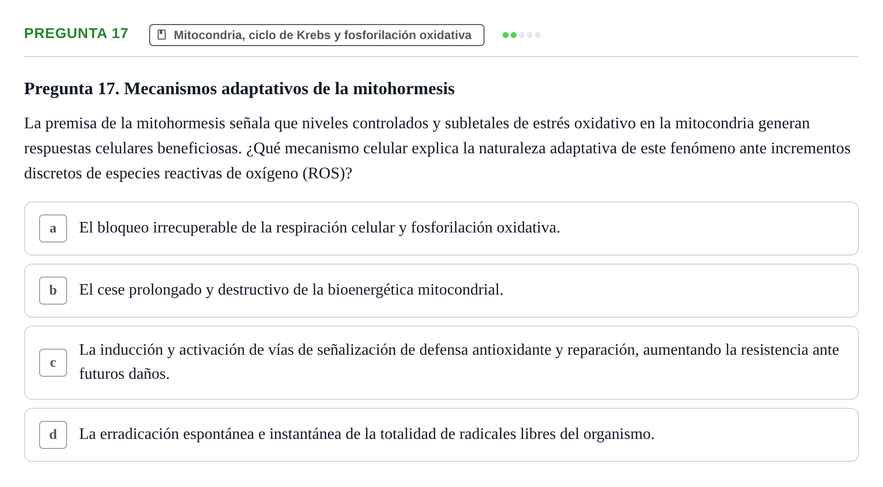 Enunciado: Pregunta 17