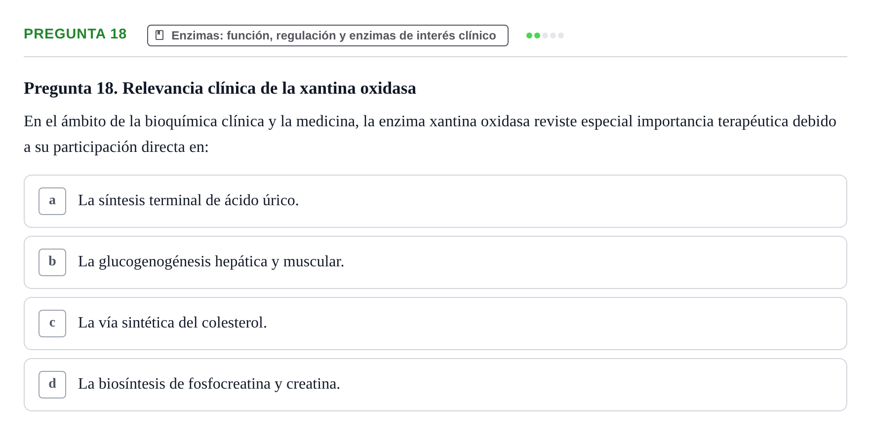 Enunciado: Pregunta 18
