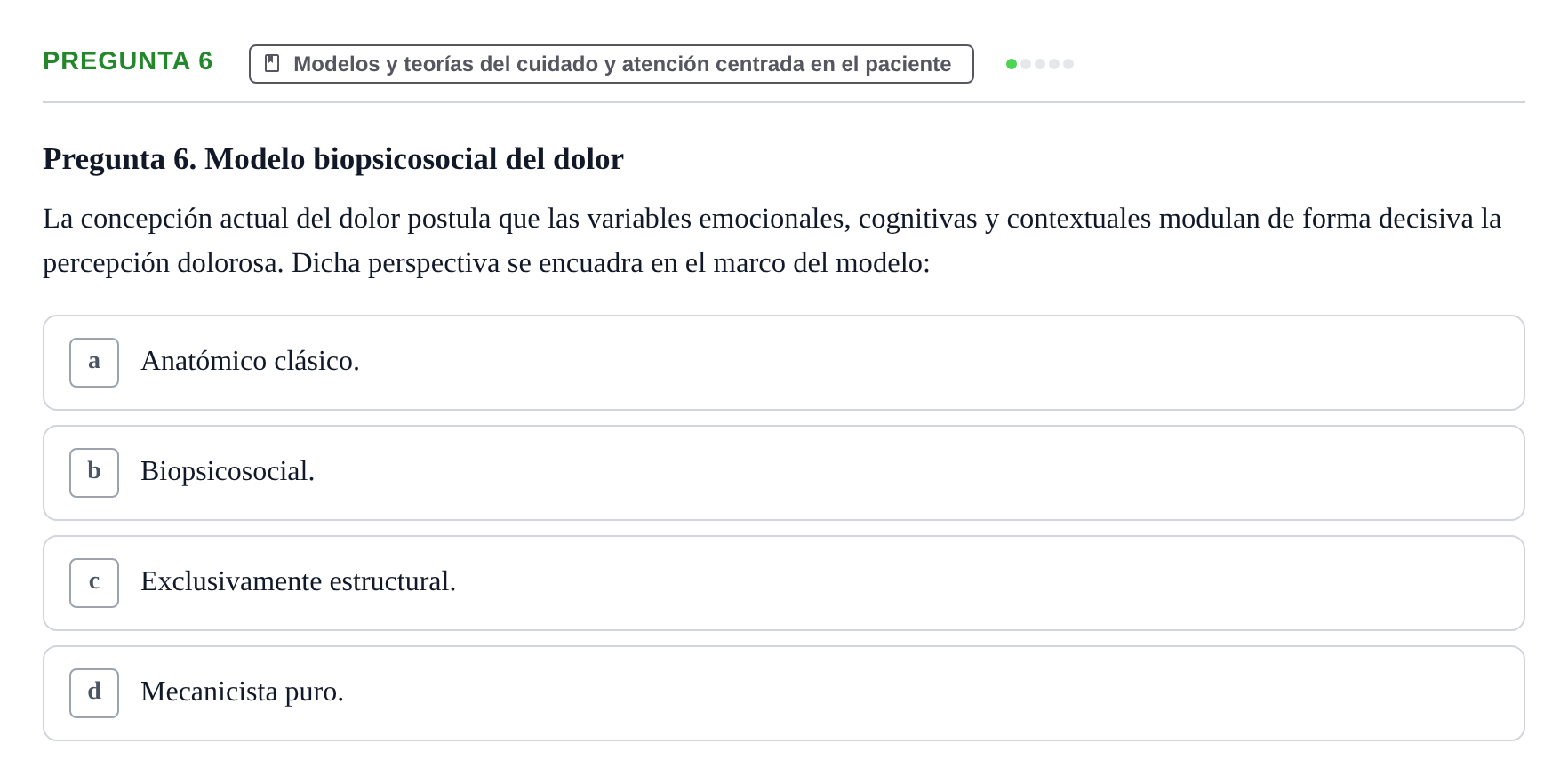 Enunciado: Pregunta 6