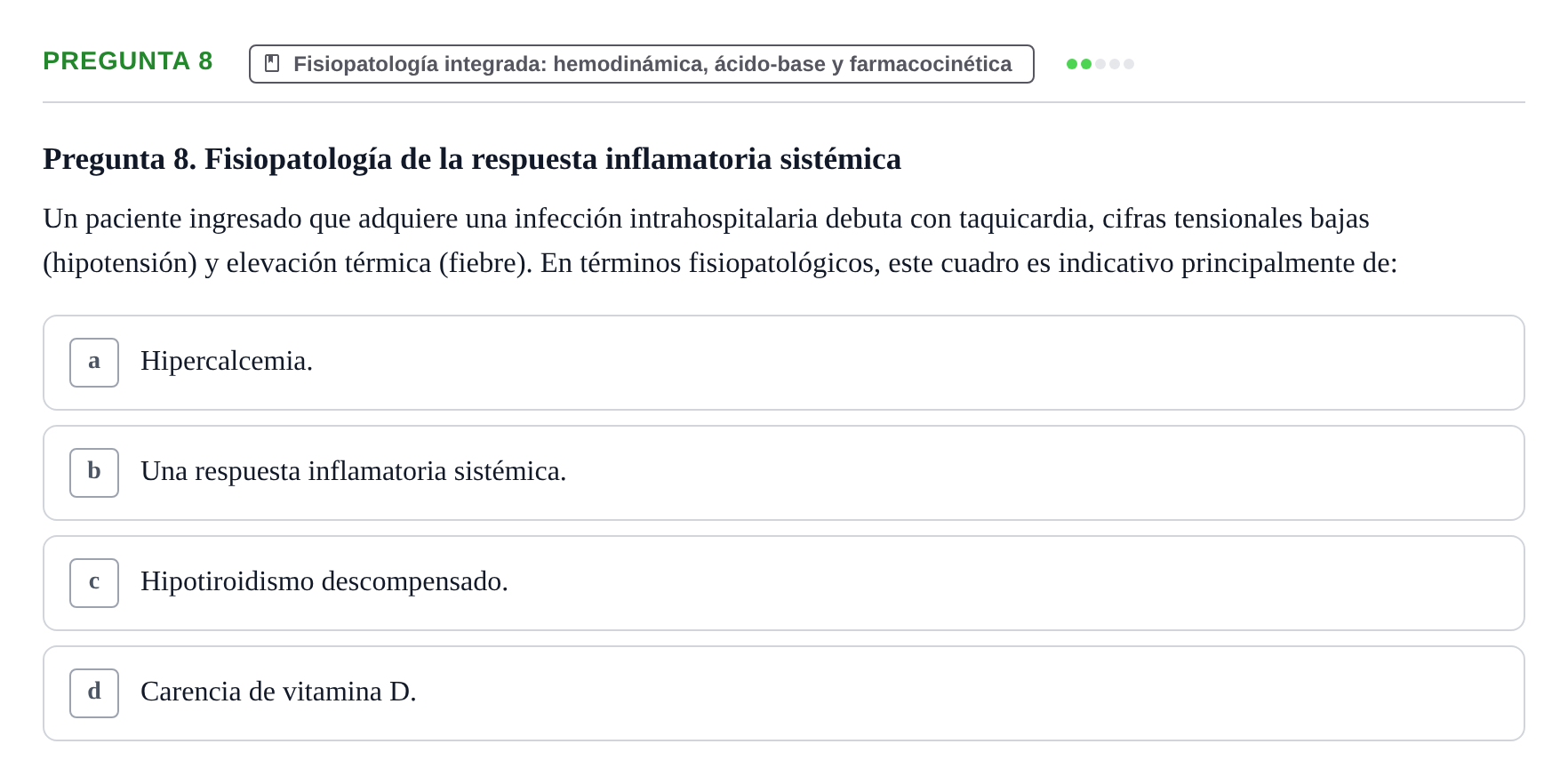 Enunciado: Pregunta 8