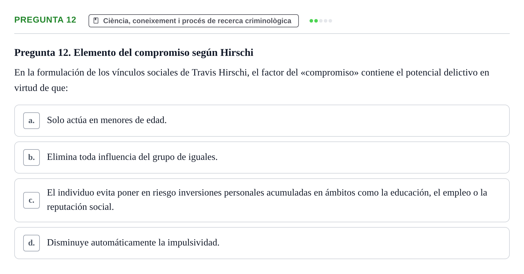 Enunciado: Pregunta 12