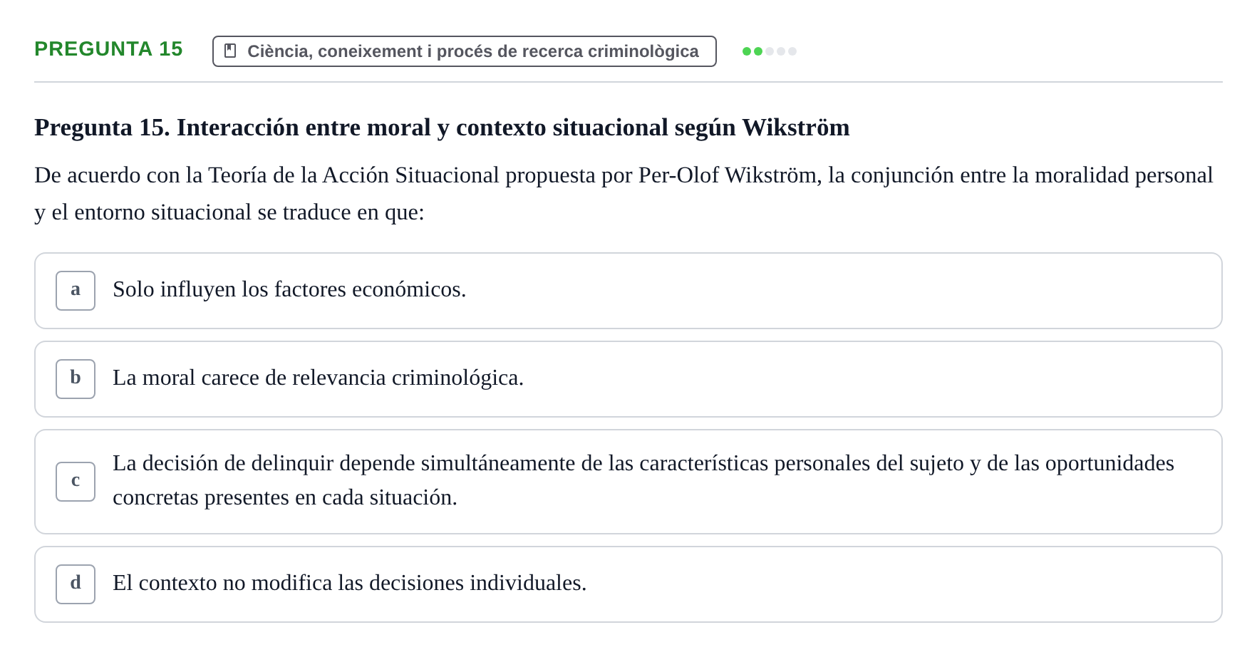 Enunciado: Pregunta 15