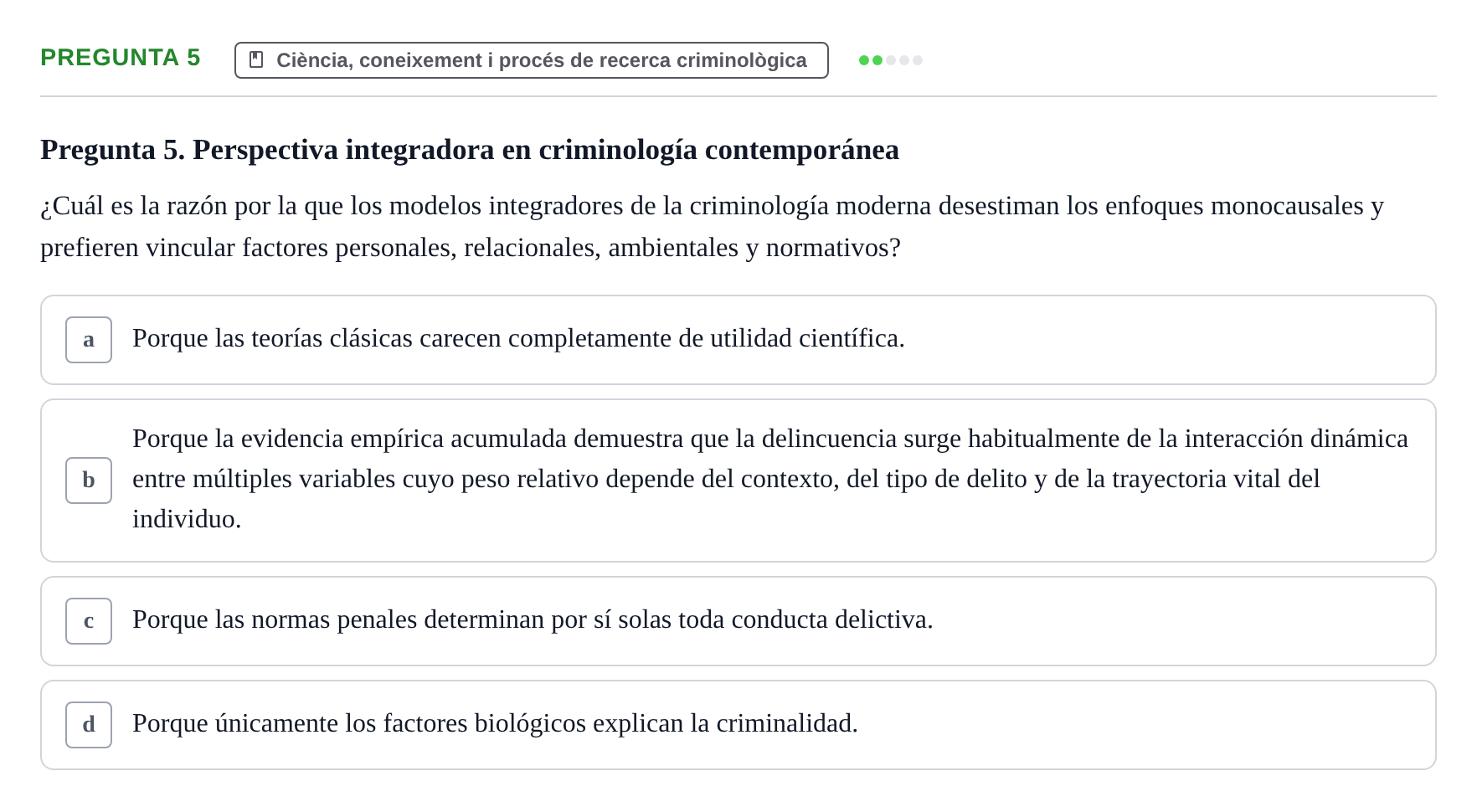 Enunciado: Pregunta 5