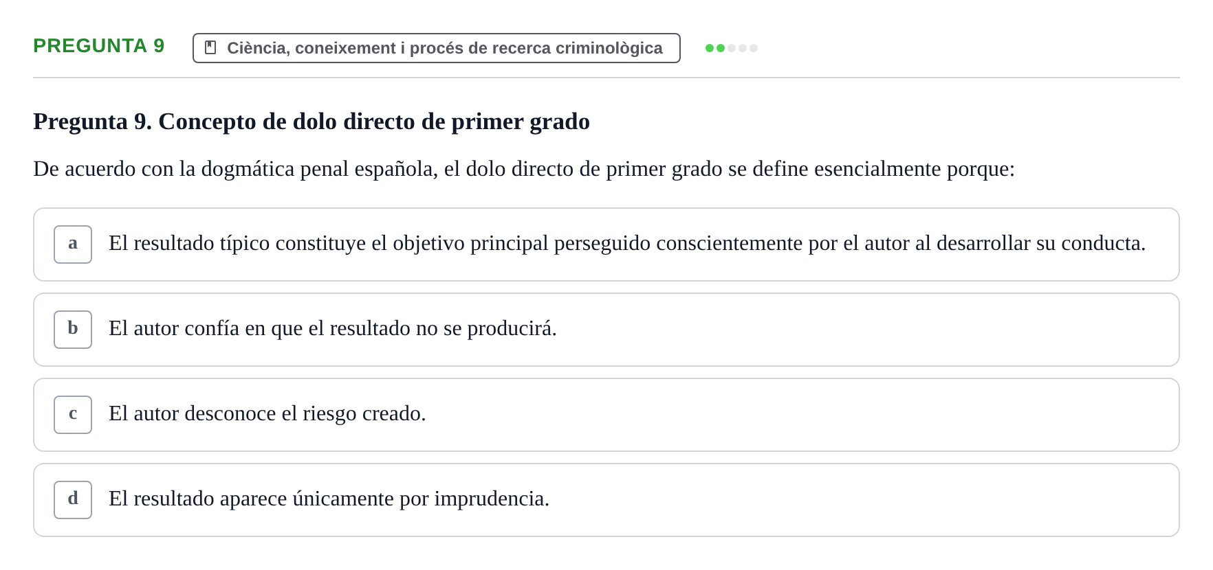 Enunciado: Pregunta 9