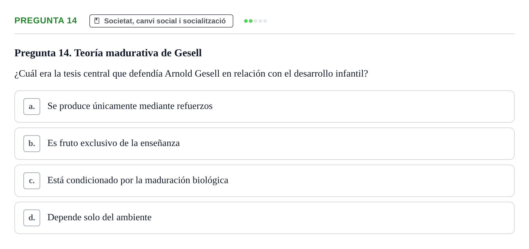 Enunciado: Pregunta 14