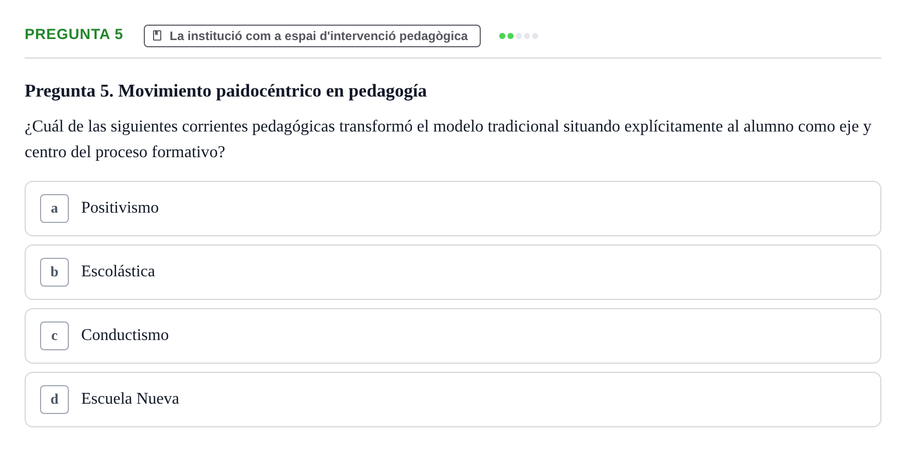 Enunciado: Pregunta 5
