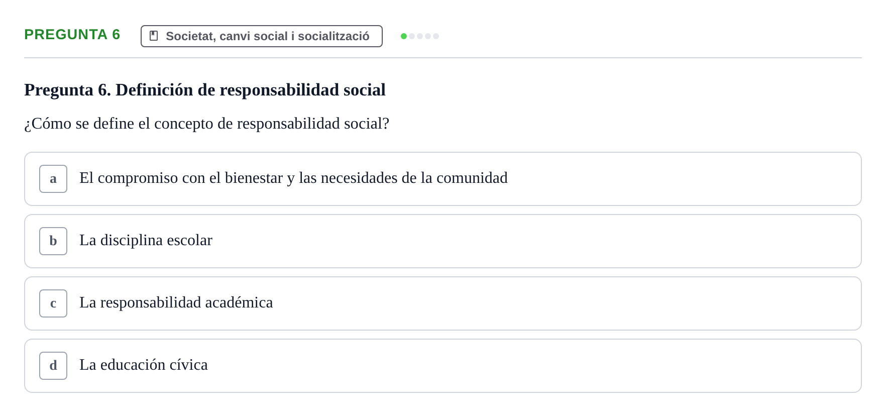 Enunciado: Pregunta 6