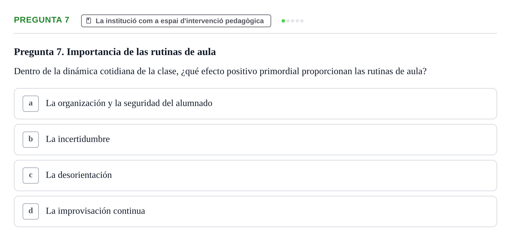 Enunciado: Pregunta 7