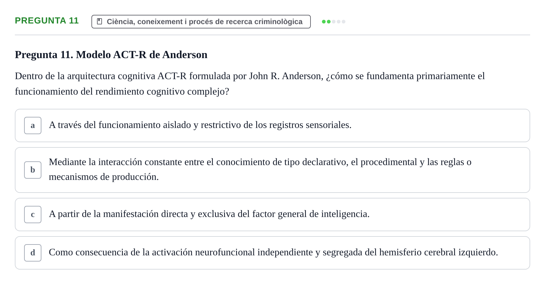 Enunciado: Pregunta 11
