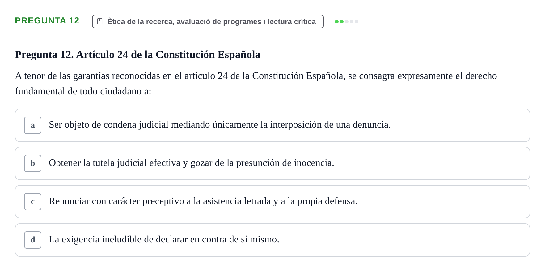 Enunciado: Pregunta 12