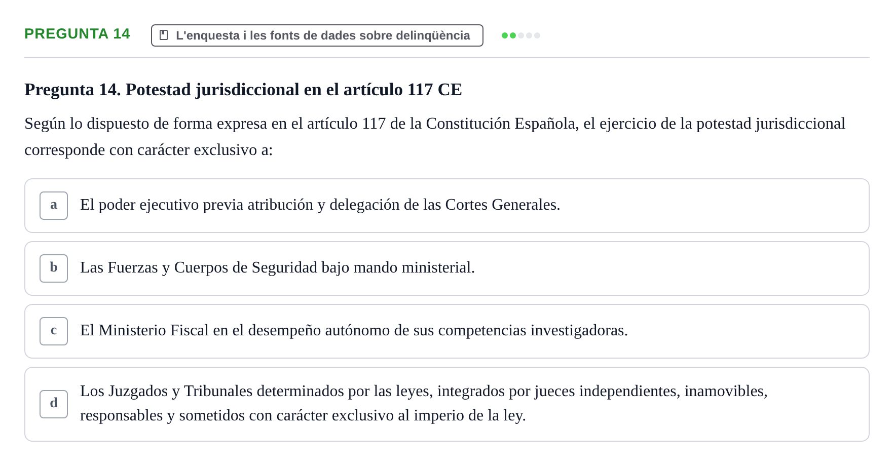 Enunciado: Pregunta 14