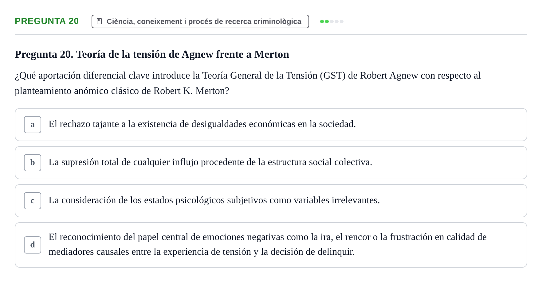 Enunciado: Pregunta 20