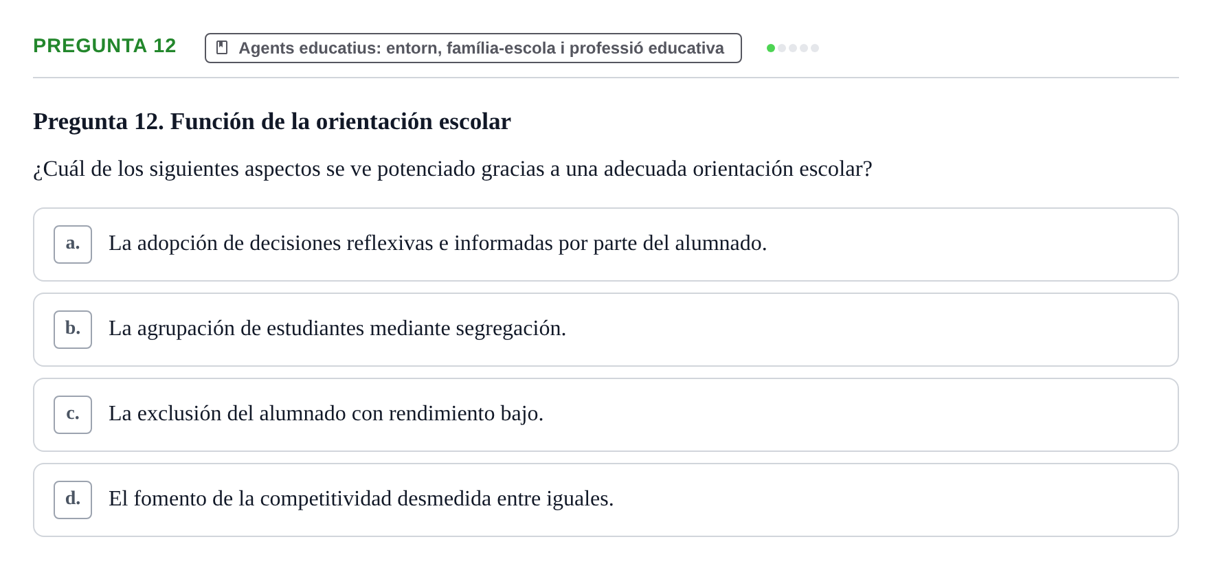 Enunciado: Pregunta 12