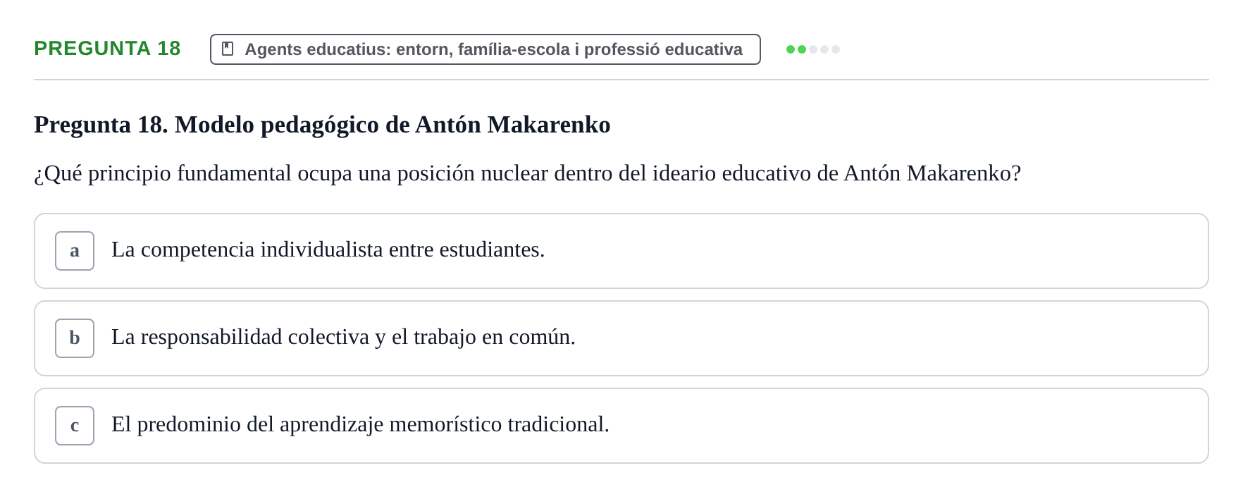 Enunciado: Pregunta 18