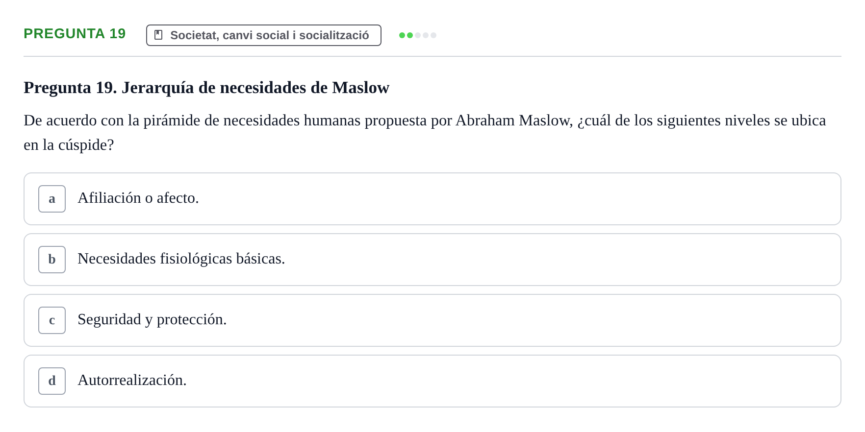 Enunciado: Pregunta 19