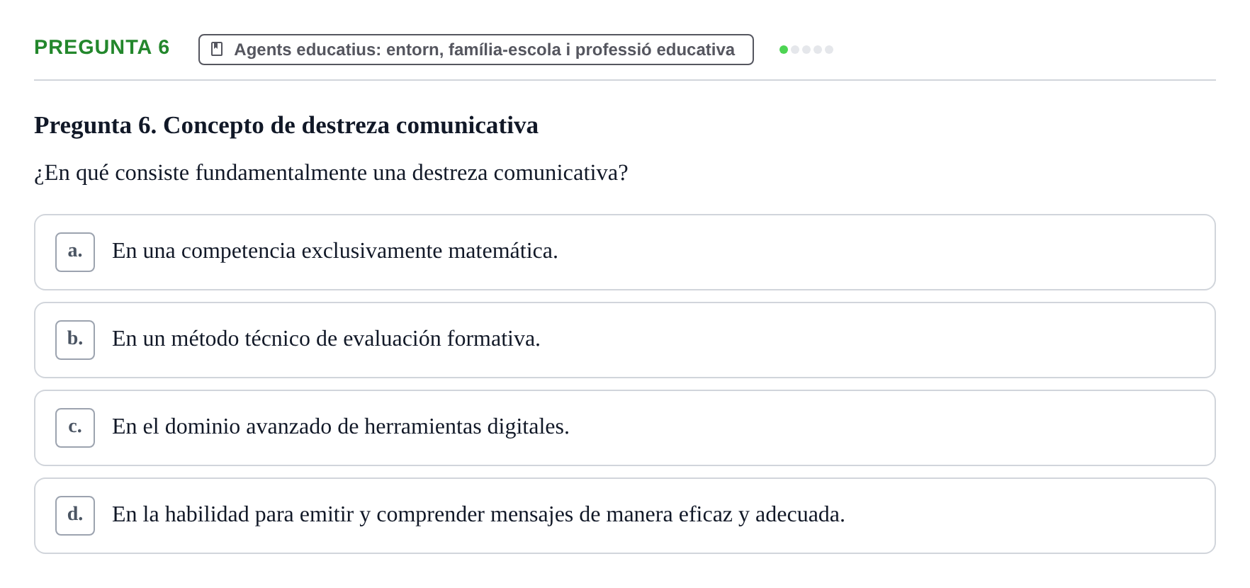 Enunciado: Pregunta 6