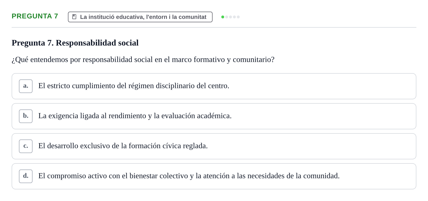 Enunciado: Pregunta 7