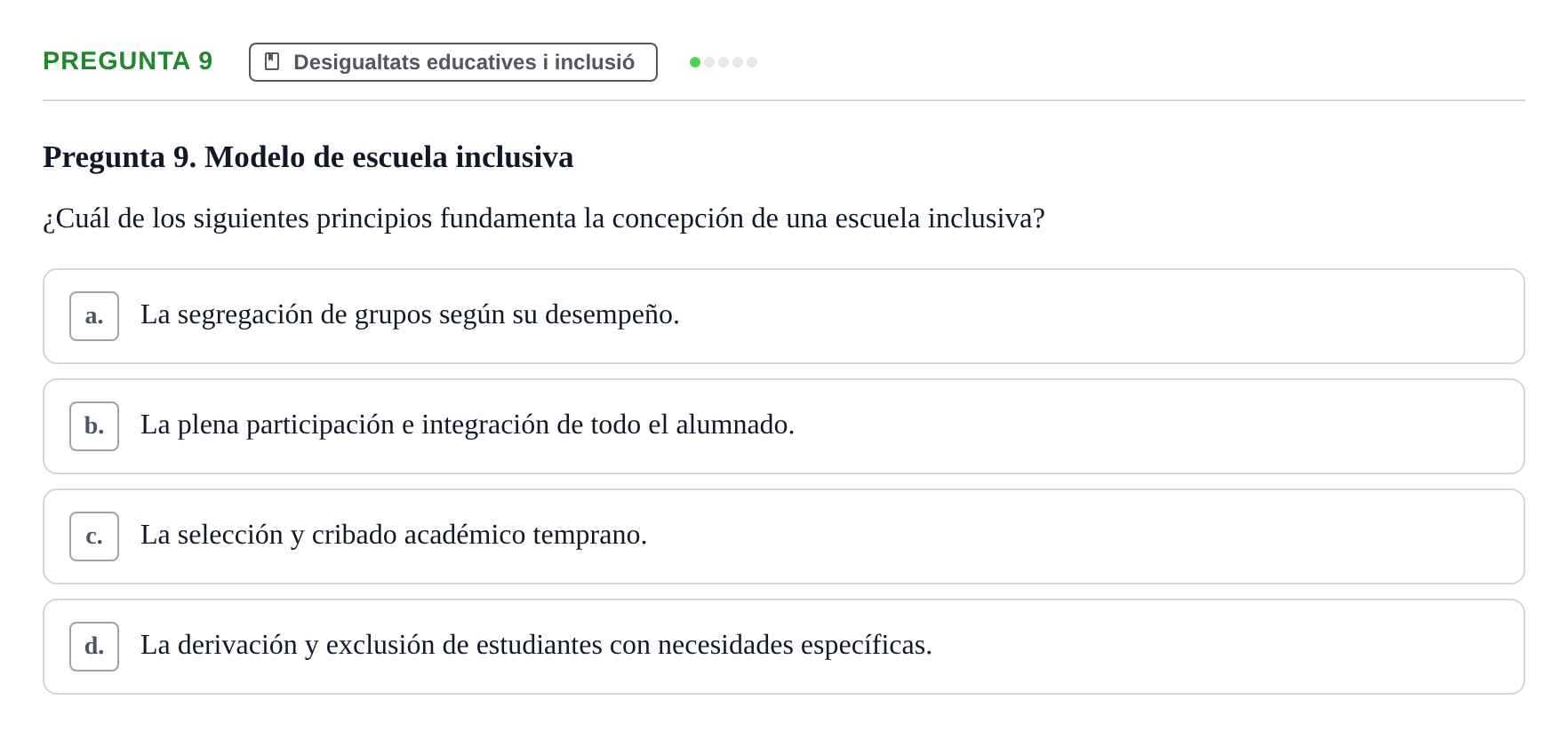 Enunciado: Pregunta 9